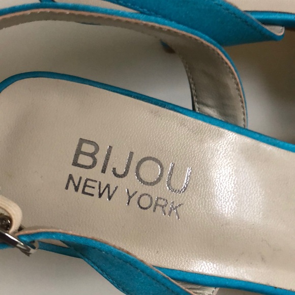 Chaussures Plates BIJOU New York - Taille 6 - Turquoise - Toile De Lin - Neuf Jamais Porté